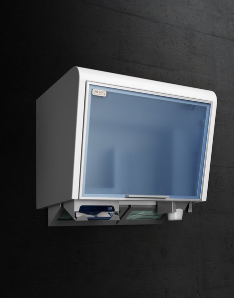 The wall units of serie Box for single-use products for medical offices